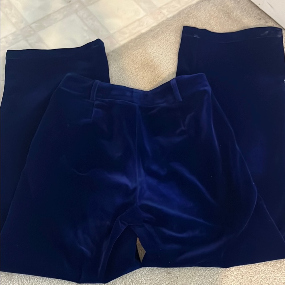 Royal Blue Velvet Dress Pants S